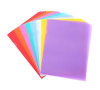 ASelected 64 carpetas de plástico coloridas, bolsillo esquinero, bolsillo para documentos, 8 colores, 31 × 22 cm