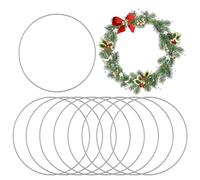 ASelected Anillos de Metal, Plata, 20 cm, 10