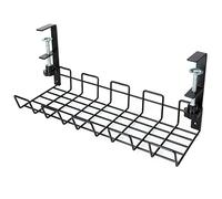 ASelected Bandeja de gestión de Cables para Debajo del Escritorio, organización de Cables de Metal sin Taladro, Organizador de Cables de Metal de 38 cm, Soporte de Malla para Cables de Oficina para