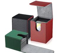 Aselected - Juego de 3 cajas de almacenamiento para tarjetas (100 unidades, sin PVC, 103 x 78 x 80 mm)