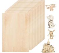 ASelected Pack de 20 Madera Contrachapada 2mm, Tablero Madera de Tilo de 300 x 200 mm, Tablones de Maderas para Corte Láser, Pirograbado, Modelismo, Pintura y Maderas Manualidades de Bricolaje