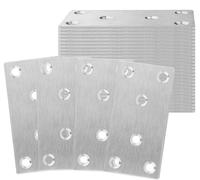 ASelected Pack de 30 Escuadras Metálicas 40 x 80 x 2 mm, Soporte de Esquina de Acero Inoxidable, Conectores Angulares para Muebles, Escuadras para Estanterías y Reparacion DIY Plata