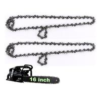 ASelected Paquete de 2 cadenas de motosierra para barra de 40 cm, 57 eslabones de transmisión, cadena de acero de repuesto para podar árboles, cortar ramas de madera, mini motosierras