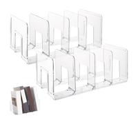 ASelected Paquete de 2 soportes acrílicos para revistas, 4 ranuras, organizador multifuncional transparente para clasificar archivos, estante grueso para libros, para botellas, organizador de cocina,
