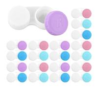 ASelected Paquete de 20 Fundas para Lentes de Contacto, Estuche para Lentes de Contacto con Tapas Izquierda/Derecha, Caja de Soporte para Lentes de Contacto a Prueba de Fugas para el hogar, Viajes al