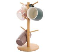 ASelected Soporte para tazas de madera para pretzel, 33 x 16 cm, soporte para tazas de café, soporte para tazas de café, soporte para tazas de cocina, mesa