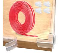 ASelected Tira Protectora de Bordes de Silicona de 6 m y 4 Protectores de Esquina de Seguridad para niños, Kit de Protector de Borde de Mesa y Esquina para bebé, Protectores Adhesivos de Esquina de