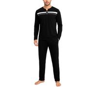 Aseniza Pijama Hombre Largo Sleepwear Loungewear Dos piezas | Conjunto nocturno masculino útil en tardes calmadas y mañanas frescas camiseta de manga larga pantalón completo cuello cómodo