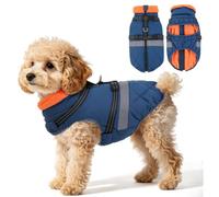 ASENKU Abrigo Invernal Impermeable Talla XS Cortaviento con Arnés, Chaqueta Reflectante Forro Polar para Perros Pequeños para Chihuahua Yorkie Mini Poodle, Paseo al Aire Libre