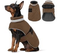 ASENKU Abrigo Invierno 3XL para Perros Muy Grandes,Chaqueta Impermeable Cortaviento Reflejante, Forro Polar Cálido, Cuello Alto Protector,Ropa para Labrador, Golden Retriever, Pastor Alemán
