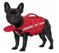 ASENKU Chaleco Salvavidas para Perro con Soporte para el Cuello - Flotabilidad Alta para Perros Pequeños, Medianos y Grandes, Ideal para Natación, Playa y Barco, con Asa de Rescate Reflectante XS