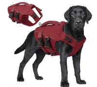 ASENKU Chaleco Salvavidas para Perros con Asa de Rescate, Cinturón Reflectante y Anilla D - Arnés Flotante con Panel Ventilado de Malla en el Vientre para Natación, Paseo en Barco, Seguridad en Agua