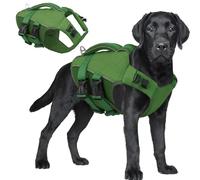 ASENKU Chaleco Salvavidas para Perros con Asa de Rescate, Cinturón Reflectante y Anilla D - Arnés Flotante con Panel Ventilado de Malla en el Vientre para Natación, Paseo en Barco, Seguridad en Agua