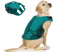 ASENKU Chaleco Salvavidas para Perros con Asa de Rescate, Cinturón Reflectante y Anilla D - Arnés Flotante con Panel Ventilado de Malla en el Vientre para Natación, Paseo en Barco, Seguridad en Agua