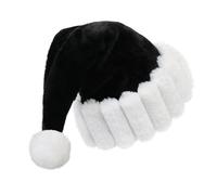 ASENKU Gorro Navidad Papá Noel Adulto Sombrero de Navidad Cálido Gorro Navideño Unisex para Adultos Santa Claus Adornos Negro