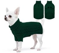 ASENKU Jersey para Perros Pequeño XS,Jersey de Punto Lavable con Cuello Alto, Suéter para Perros Gato Cálido Ropa de Invierno,Abrigo para Mascotas para Bulldog Frances,Chihuahua,Teckel