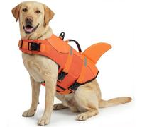 ASENKU Salvavidas para Perros L,Chaleco Salvavidas Perro Grande Tiburon con Asa - Chaleco de Flotación para Mascotas con Bandas Reflectantes, Seguridad en el Agua para Natación, Paseos en Barco