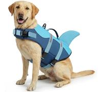 ASENKU Salvavidas para Perros XL,Chaleco Salvavidas Perro Grande Tiburon con Asa - Chaleco de Flotación para Mascotas con Bandas Reflectantes, Seguridad en el Agua para Natación, Paseos en Barco