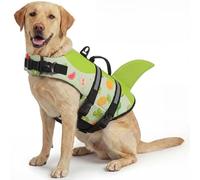 ASENKU Salvavidas para Perros XL,Chaleco Salvavidas Perro Grande Tiburon con Asa - Chaleco de Flotación para Mascotas con Bandas Reflectantes, Seguridad en el Agua para Natación, Paseos en Barco