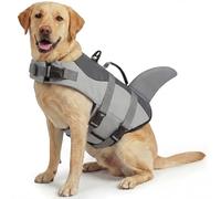 ASENKU Salvavidas para Perros XXL,Chaleco Salvavidas Perro Grande Tiburon con Asa - Chaleco de Flotación para Mascotas con Bandas Reflectantes, Seguridad en el Agua para Natación, Paseos en Barco