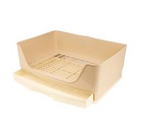 Aseos para mascotas Caja de arena de conejo grande con caja de cajones, caja de inodoro en la esquina de la esquina de la cabina de la cornería con oral, la operación fácil de hacer una mascota más gr