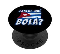 Asere Que Bola Cuban Havana Cuba Bandera Cubana Camiseta de Béisbol PopSockets PopGrip Adhesivo