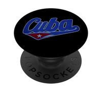 Asere Que Bola Cuban Havana Cuba Bandera Cubana Camiseta de Béisbol PopSockets PopGrip Adhesivo