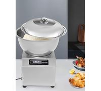 ASerZenith Amasadora De Masa Doméstica De 2200 W con Temporizador, Acero Inoxidable, Panel Táctil Y Tapa De Cristal para Masa De Pan Y Pizza.