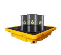 ASerZenith Bandeja Antiderrames para Tanques De Petróleo, Plataforma Antiderrames, Plataforma De Contención De Derrames con Salida De Drenaje, Tarimas Antideslizantes Modu(67X67X15)