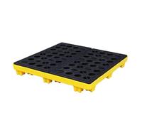 ASerZenith Bandeja Antiderrames para Tanques De Petróleo, Plataforma Modular Antiderrames, Plataforma De Contención De Derrames, Contenedor De Bandeja De Plástico, Platafo(Amarillo-120 * 120 * 18Cm)