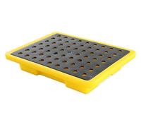 ASerZenith Bandeja De Contención De Derrames para Tanques De Aceite, Plataforma Modular Industrial De Contención De Derrames De 1 Tambor para Almacenamiento En Sótanos De(49X35,5X9,5Cm)