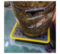 ASerZenith Bandeja para Derrames De Aceite, Miniplataforma De Contención De Derrames, Palé Modular De Contención De Derrames, Bandeja Industrial para Bidones De Aceite, ID(Amarillo-4 L/33X33X5.8Cm)