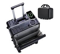 ASerZenith Caja de Transporte Personal, Puerto de Carga, Cerradura, Caja de Transporte para Botella de Agua, Caja de Transporte de Calidad Dura (Negro 22 Pulgadas)