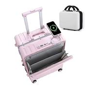 ASerZenith Caja de Transporte Personal, Puerto de Carga, Cerradura, Caja de Transporte para Botella de Agua, Caja de Transporte de Calidad Dura (Rosa 22 Pulgadas)