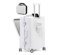 ASerZenith Caja de Transporte Personal, Puerto de Carga, Cerradura, Caja de Transporte para Botella de Agua, Caja de Transporte de Calidad Dura (Blanco 20 Pulgadas)