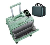 ASerZenith Caja de Transporte Personal, Puerto de Carga, Cerradura, Caja de Transporte para Botella de Agua, Caja de Transporte de Calidad Dura (Verde, 20 Pulgadas)