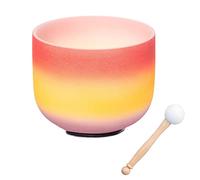 ASerZenith Cuencos cantores de Cristal de Cuarzo Esmerilado de Colores de 432 Hz/440 Hz, de 8, 10 y 12 Pulgadas, para sanación holística, Alivio del estrés, meditación y r(C raíz-432 Hz 10'')