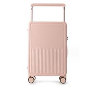 ASerZenith Equipaje Ajustable de múltiples Posiciones, Ruedas giratorias de Gran Capacidad con Sonido Ligero, Equipaje con asa cómoda para Viajes (Rosa 24 Pulgadas)