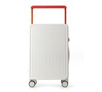 ASerZenith Equipaje Ajustable en múltiples Posiciones, Ruedas giratorias de Gran Capacidad con Sonido Ligero, Equipaje con asa cómoda para Viajes (Blanco 24 Pulgadas)