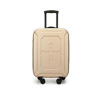 ASerZenith Equipaje con Ruedas giratorias, Maleta con Ruedas Plegable y Liviana, Maleta de Gran Capacidad, Carretilla Ajustable, Cerradura de combinación aduanera (Oro 20 Pulgadas)