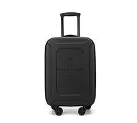 ASerZenith Equipaje con Ruedas giratorias, Maleta con Ruedas Plegable y Liviana, Maleta de Gran Capacidad, Carretilla Ajustable, Cerradura de combinación aduanera (Aspecto Negro, 20 Pulgadas)