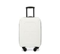 ASerZenith Equipaje con Ruedas giratorias, maletín Plegable y Ligero, Maleta de Gran Capacidad, Carrito Ajustable, Cerradura de combinación aduanera (Blanco 24 Pulgadas)