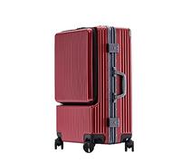 ASerZenith Equipaje de Mano de 20/22/24 Pulgadas, Maleta con Ruedas giratorias, diseño de separación Seca y húmeda, Cerradura de aduana, Carro Ajustable (Rojo 20 Pulgadas)