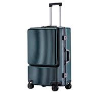 ASerZenith Equipaje de Mano de 20/22/24 Pulgadas, Maleta con Ruedas giratorias, diseño de separación Seca y húmeda, Cerradura de aduana, Carro Ajustable (Verde 22 Pulgadas)