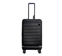 ASerZenith Equipaje expandible con Rueda giratoria, Maleta Gruesa con Apertura Frontal, Barra de tracción telescópica Ajustable, Cerradura de aduana, para Viajar (Negro 20 Pulgadas)