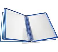 ASerZenith Expositor Giratorio Para Catálogos, Organizador De Referencia De Pared - Expositor Para Catálogos, 10 Compartimentos A4 | Para Consulta Y Presentación De Docume(Azul)