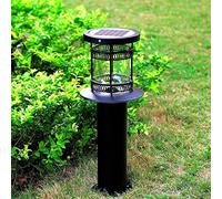 ASerZenith Farola De Jardín Led Solar para Exteriores, Lámpara De Columna para Césped, para Exteriores, Villa, Patio, Farola De Vidrio, Moderna, De Aluminio, Resistente Al Agua(80 Cm)