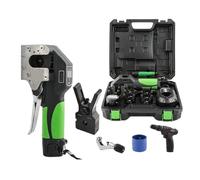 ASerZenith Herramientas De Abocardado Herramienta Eléctrica De Abocardado De Cobre Juego De Expansor De Batería De Litio Manual/Automático Inalámbrico para Abocardar Tubos(900 Am (9 Piezas))