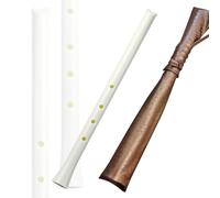 ASerZenith Instrumento Shakuhachi de Cinco Agujeros con Tubo en D, difícil de Romper, Instrumento japonés, diseño de Dos Piezas Que se Pueden empalmar, Superficie con un h(Blanco)