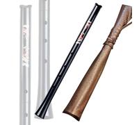 ASerZenith Instrumento Shakuhachi de Cinco Agujeros con Tubo en D, difícil de Romper, Instrumento japonés, diseño de Dos Piezas Que se Pueden empalmar, Superficie con un h(Negro)